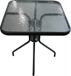 Ruudukujuline aialaud r&otilde;dule ja terrassile klaaspinnaga metallraam 60x60x70cm BESK