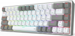 Redragon Castor Pro 65% juhtmevaba mehaaniline klaviatuur, valge-hall