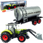 Suur haagisega traktor, metallist kopp, avanev kabiin