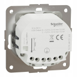 Schneideri seinakontakt 2xusb A+c-ga, valge