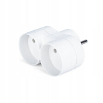 Toiteadapter R-260, 2 pistikupesa, ilma maanduseta, valge