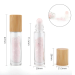 Roosa kvartsrulliga aroomiteraapia pudel, 5 ml