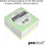 Kleepuvate "post-it" lehtede padjake 76x76mm, 400 lehte