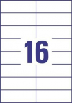 Universaalsed sildid A4 105x37mm valge, 100 lehte