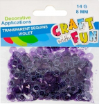 Violetne l&auml;bipaistev &uuml;mar glitter 8mm, 14g