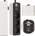 Brennenstuhl Ecolor pikendusjuhe, 5m, 3 pistikupesa, must-valge