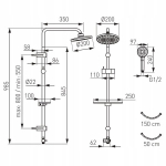 Du&scaron;ikomplekt Ferro Rondo Lux Black vihmapeaga