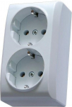 Ospel Bis kahekordne Schuko pistikupesa Gn-2bs/00, valge