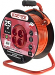 Elgotech 25m trumli pikendusjuhe, 4 pistikupesa, oranž