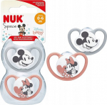 Nuk ortodontiline silikoonlutt 0-6 a. Miki ja Minnie &uuml;mbrisega