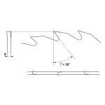 L&otilde;ikeketas puidule 115mm, 36 hammast, t&uuml;&uuml;p La