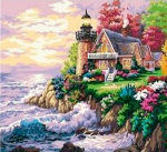 Teemantmosaiik "tuletorn" 40x30cm