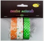 Lilledega dekoratiivsed liimiribad, 3 tk.