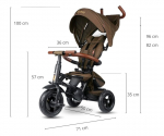 Qplay Rito Deluxe kolmeratas, pruun, 10-36 kuud.