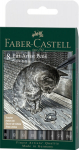 Faber-castell Pitt Artist Pen markerid, 8 tk, hall ja must