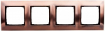Simon 54 Premium 4-kohaline metallraam, pruun