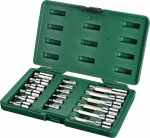 Komplektis 18 tk. Torxi bitid 1/4" ja 1/2" pesad