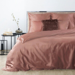 Voodipesukomplekt Eurofirany NOVA3 roosa satiinist puuvill 140x200 + 70x80, lukuga