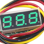 Digitaalne voltmeeter, 0&ndash;100 V, 0,28 tolli, roheline