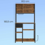 K&ouml;&ouml;giriiul, 40x80x180.4 cm, pruun-must, puit-teras