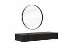 Seinale kinnitatav tualettlaud Bogart Nicole &ndash; must MDF, modernne, peegliga