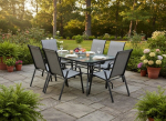 &Otilde;uem&ouml;&ouml;bli komplekt Garden Line NEO2286/NEO9917, must metall, 6 istekohta