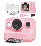 Laste kiirkaamera Mini Printer 13 rulli ja 32Gb kaart