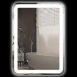 Vannitoa peegel LED 50x70 cm, 3 v&auml;rvi, puutetundlik, IP44, uduvastane, m&auml;lufunktsioon, h&otilde;bedane