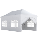 Pop-Up paviljon 598x300x315 cm valge, reguleeritava katusega, metall