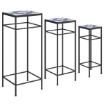 3 lillealust, 71 cm, metall, erinevad suurused, sinine+valge