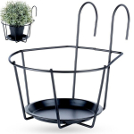 R&otilde;du lillepoti hoidja metall must 24x18x175 cm Orion