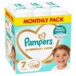 Pampers Premium Care teipm&auml;hkmed, suurus 7, 120 tk.