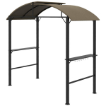 Grillpaviljon 1,1x2,3 m, pol&uuml;esterkatus, riiulid, vastupidav, khaki v&auml;rv