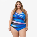 Ujumistrikoo naistele tummy control Saitdress, sinine, XL