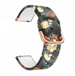 BestAccessories, silikoonist nutikella rihm, laius 22 mm, v&auml;rvilised lillemustrid