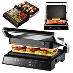 V&otilde;ileivagrill Elektrigrill temperatuuri reguleerimisega, 5 programmi, kokkupandav, 2200 W, Elektrinis grilis su temperatūros reguliavimu 5 programos sulankstomas 2200 W