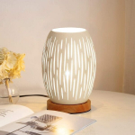 Laualamp E27 Moodne &Ouml;&ouml;lamp Puit ja Metall 22x16 cm Valge