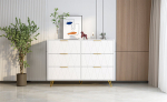kummut, rombikujulise mustriga hoiukapp, 100 x 34 x 73 cm, valge