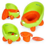 Lastele pott WC-pott, eemaldatav vahet&uuml;kk, libisemiskindlad jalad, roheline, ECOTOYS