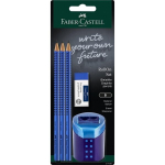 Faber-castell pliiatsikomplekt kustutuskummi ja teritajaga