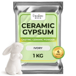 Creative Deco keraamiline kips "Ivory", 1 kg &ndash; valupulber vormidele, ehetele ja k&auml;sit&ouml;&ouml;ks
