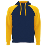 Unisex kapuutsiga dressipluus LON1058 Sinine / Kollane
