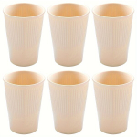 Plastikust tassid, 6 tk,, Smėlio spalva