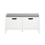SoBuy kingakapp 2 uksega Sissep&auml;&auml;supink koos pehmendusega Kaasaegne hoiukapp valge 91x30x50 cm FSR63-II-W
