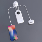 Akupank Dudao K12 10000 mAh 22,5 W powerbank, valge