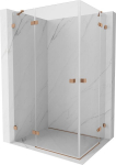 Mexen Lunar Duo du&scaron;iava ukse vasak 105 x 75 cm, l&auml;bipaistev, harjatud vask - 834-105L-075P-65-00