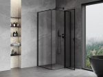 Mexen Mist T paremakabiin, parem avanemine 75 x 75 cm, must raam, must - 8A4T-075-075-70-70-P