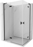 Mexen Mist-H L Duo vasakpoolne hinged du&scaron;ikabiin 95 x 75 cm, l&auml;bipaistev, must - 8A5L-095L-075P-70-00