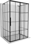 Mexen Rox-3S L kolme-seinaline liuguks paremal, musta ruudustikuga, must, 100 x 75 cm du&scaron;inurk - 8C2L-100-075-70-77-3S-P