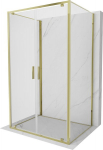 Mexen Exo-3S kolmek&uuml;lgne p&ouml;&ouml;rdukseline du&scaron;ikabiin 100 x 75 cm, l&auml;bipaistev, kuldne - 8182-100-075-50-00-3S